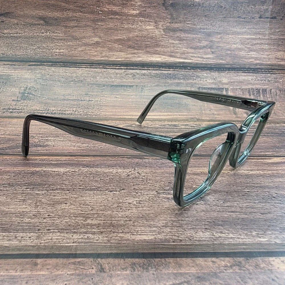 Warby Parker Beale W 712 Translucent Green Square Eyeglasses 51-20-145